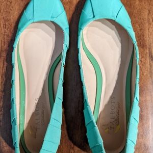 Women's Talbot's Green Ballet Flats Size 9 Preowned